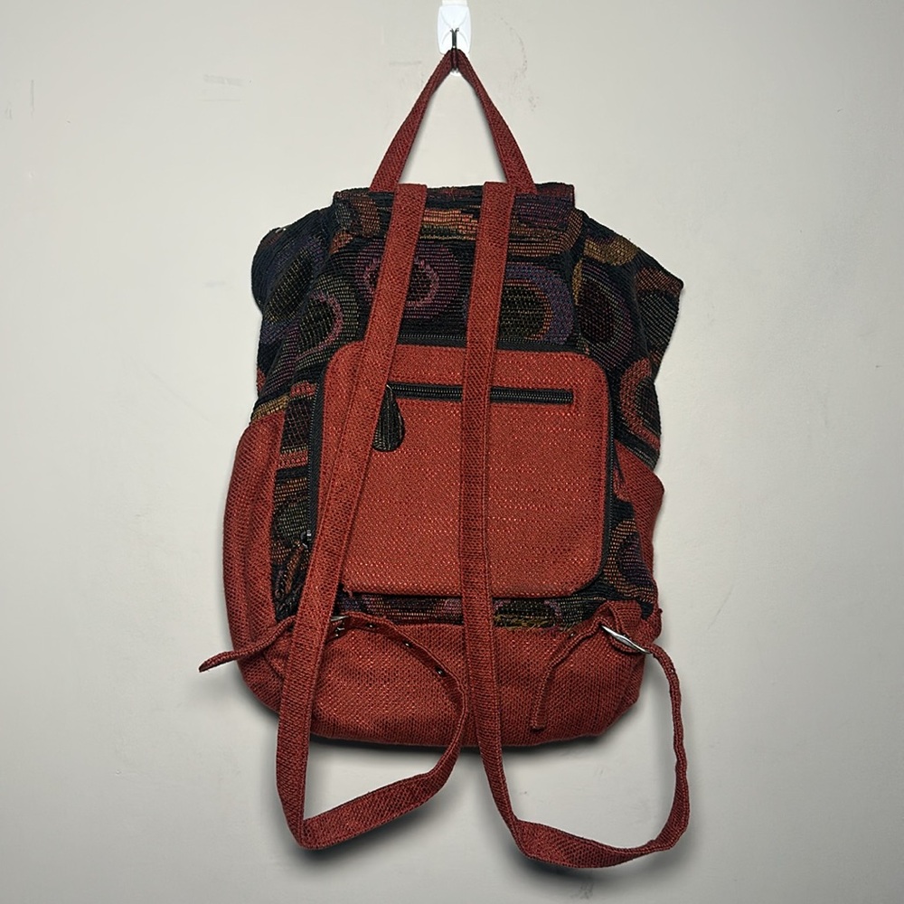 Abstract multicolored tapestry backpack - Picture 5 of 11